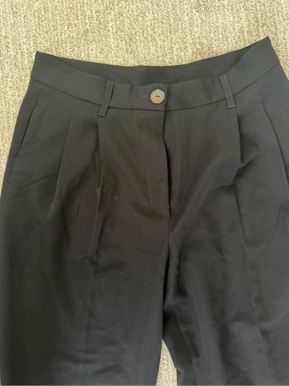 Elie Tahari Black Pleated Dress Trousers